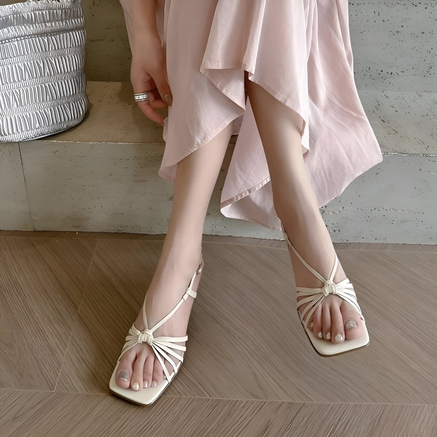 "Comfort Mule Heels – White, Silver, Dark Brown" ART#12