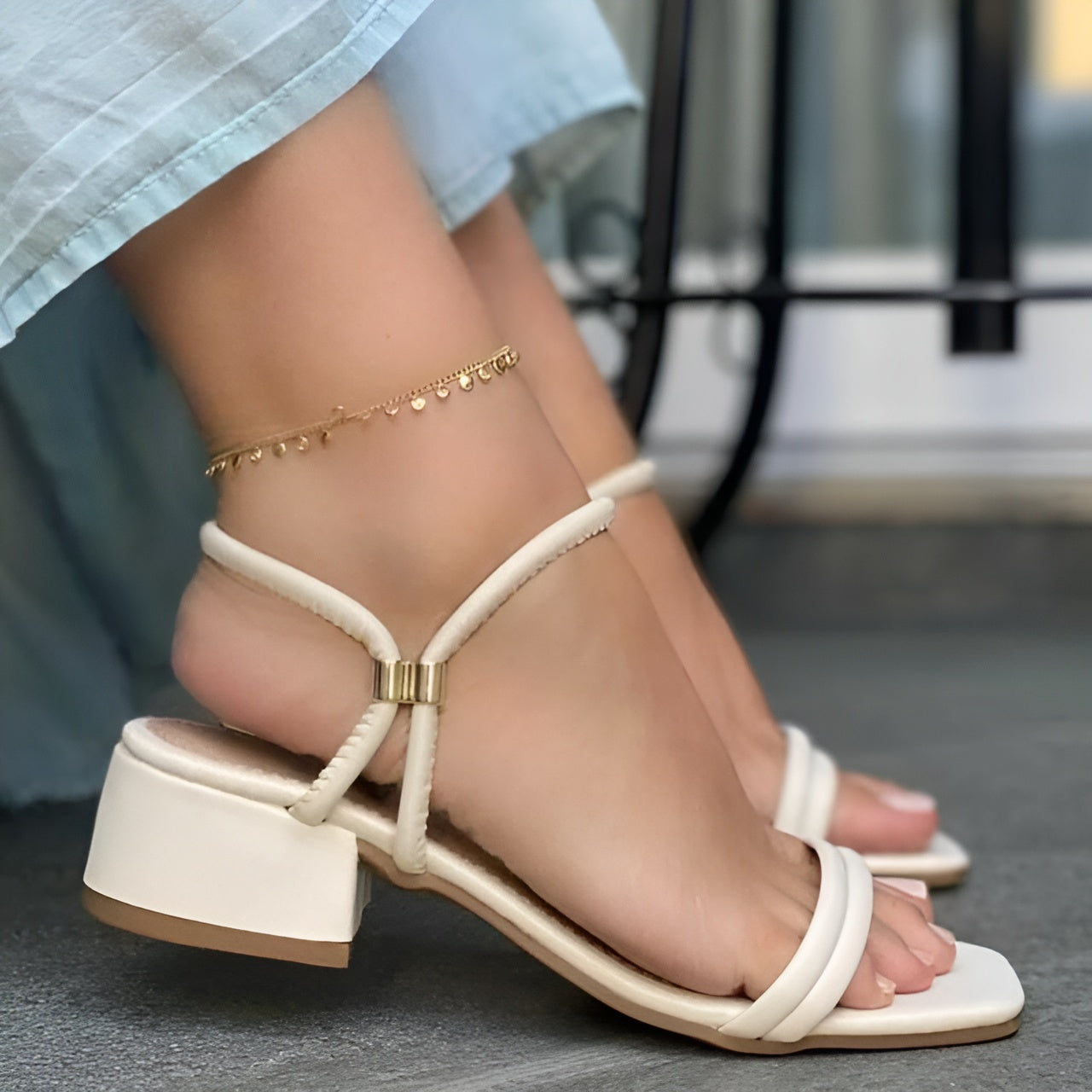 Comfortable block heels for easy walking ART#13