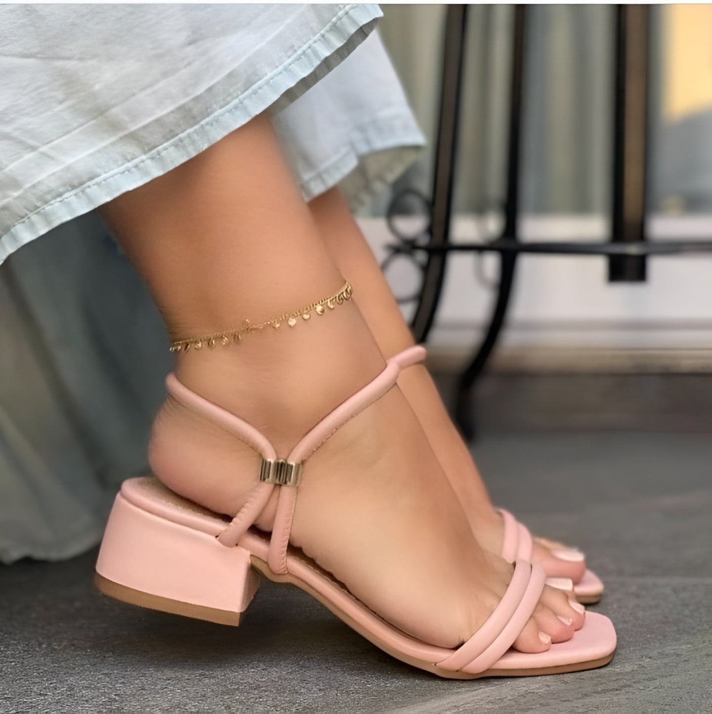 Comfortable block heels for easy walking ART#13